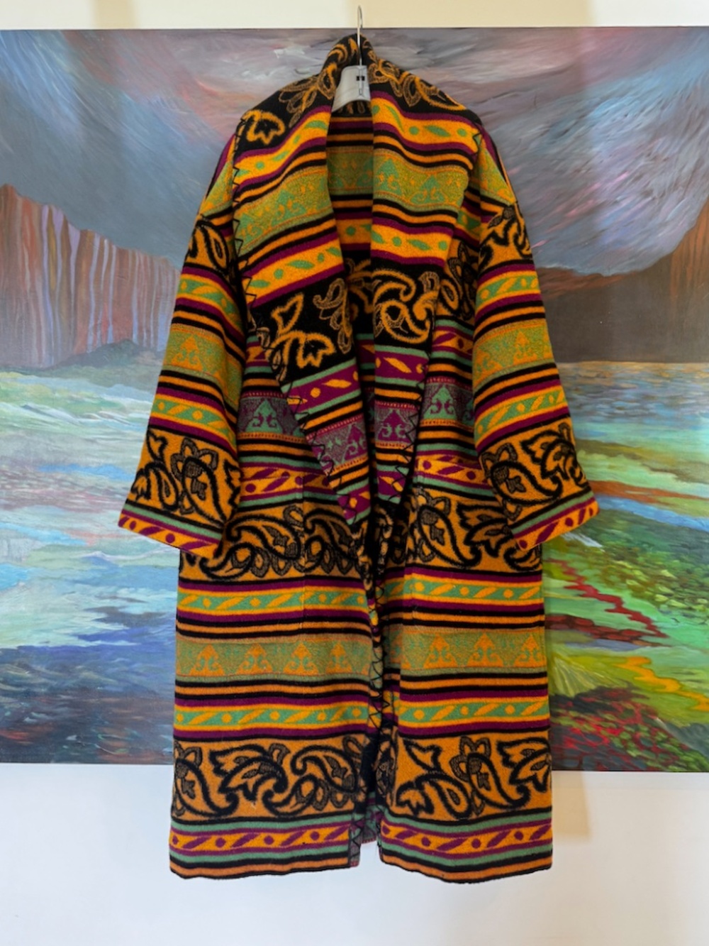 Byblos Made in ITALY 1970's Blanket Coat by Gianni Versace